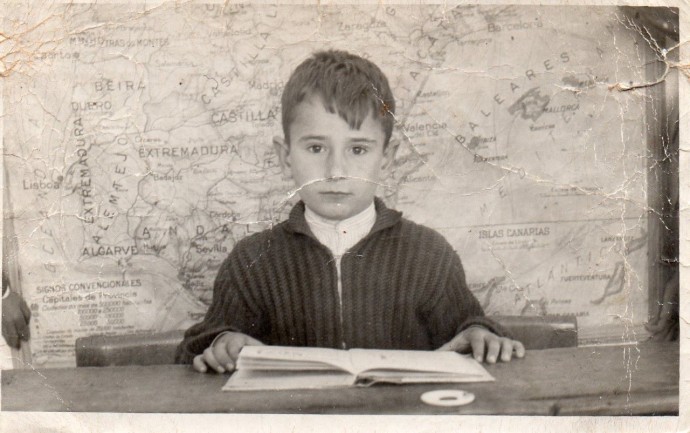 Vicente Zamora en la escuela